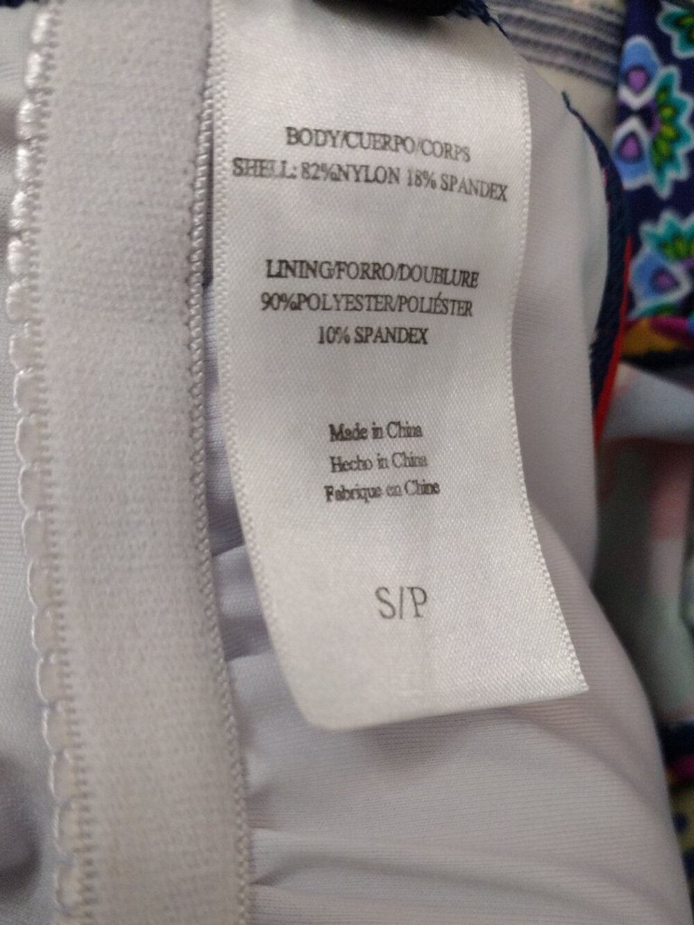 Tahari One Shoulder Ruffle Swimsuit Multicolor Print Size Small - Picture 7 of 7